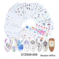 thumbnail image 1 of 40 pegatinas de uñas de diferentes estilos, pegatinas de transferencia de agua autoadhesivas 3D, diseño de flores, animales, hojas, pegatinas de uñas para decoración de uñas DIY JM, 1 of 5