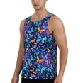 thumbnail image 2 of KLL Butterflies Of The Starry Sky Print Men's Muscle Gym Workout Stringer Tank Tops Bodybuilding Fitness T-Shirts Tank Tops Men-XX-Large, 2 of 7