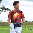 thumbnail image 3 of Yiaed Shark Underwater VortexPrint Men's Short Sleeve Polo Shirt,Golf Polo for Men Three-Button Golf Shirt Athletic Casual Collared T-Shirt- XX-Large, 3 of 7