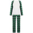thumbnail image 6 of Hirigin Christmas Matching Pajamas Christmas Tree Print Long Sleeve Shirt and Elastic Plaid Pants Set Loungewear Soft Sleepwear, 6 of 8