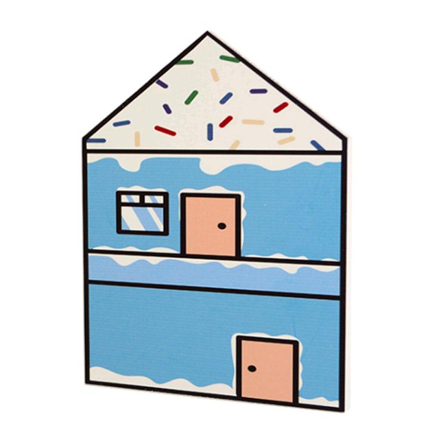 Etiqueta De Pared Forma de Casa 3D Pegatinas de Pared de Dormitorio de Niños Cielo azul Sunnimix Etiqueta de la pared de la forma de la casa 3D