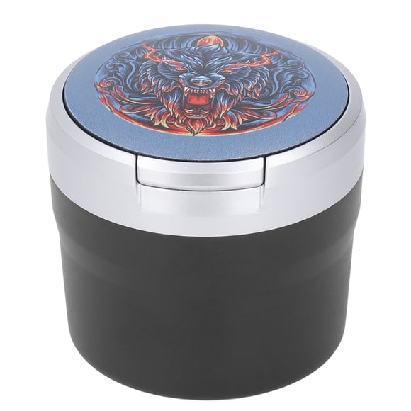 Smokeless Car Ashtray Portable Light Led Vehicle Ashtray Mini  Container for Automobile  Holder   Tray with Lighting for Auto Ashtray Ashtrays
