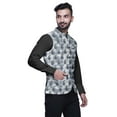 thumbnail image 2 of Atasi Dark Blue Paisley Printed Nehru Jacket Mens Bandhgala Ethnic Jacket Party Wear Wedding Clothing-Large, 2 of 6