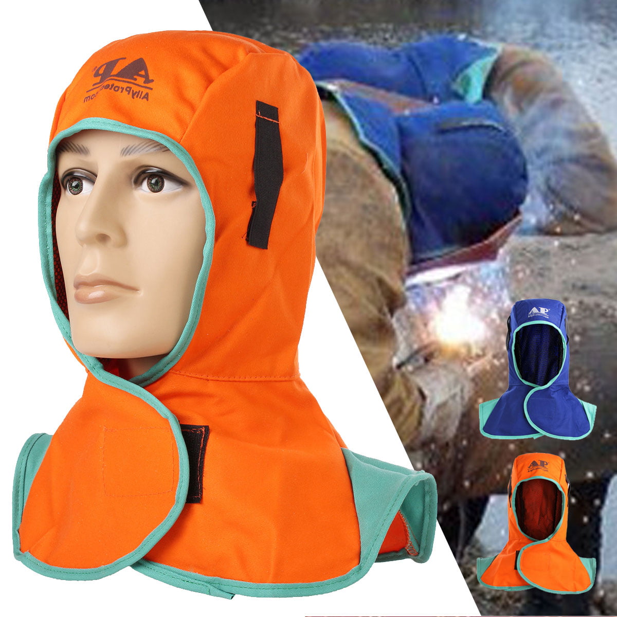 Denim Flame Retardant Welding Head Neck Protective Hood Helmets