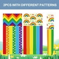 thumbnail image 3 of 2pcs Rainbow Windsocks Colorful Hanging Decoration 40inch Durable Polyester Material Swivel Hook Bright Coloful Stripes for Garden Yard Docks, 3 of 6