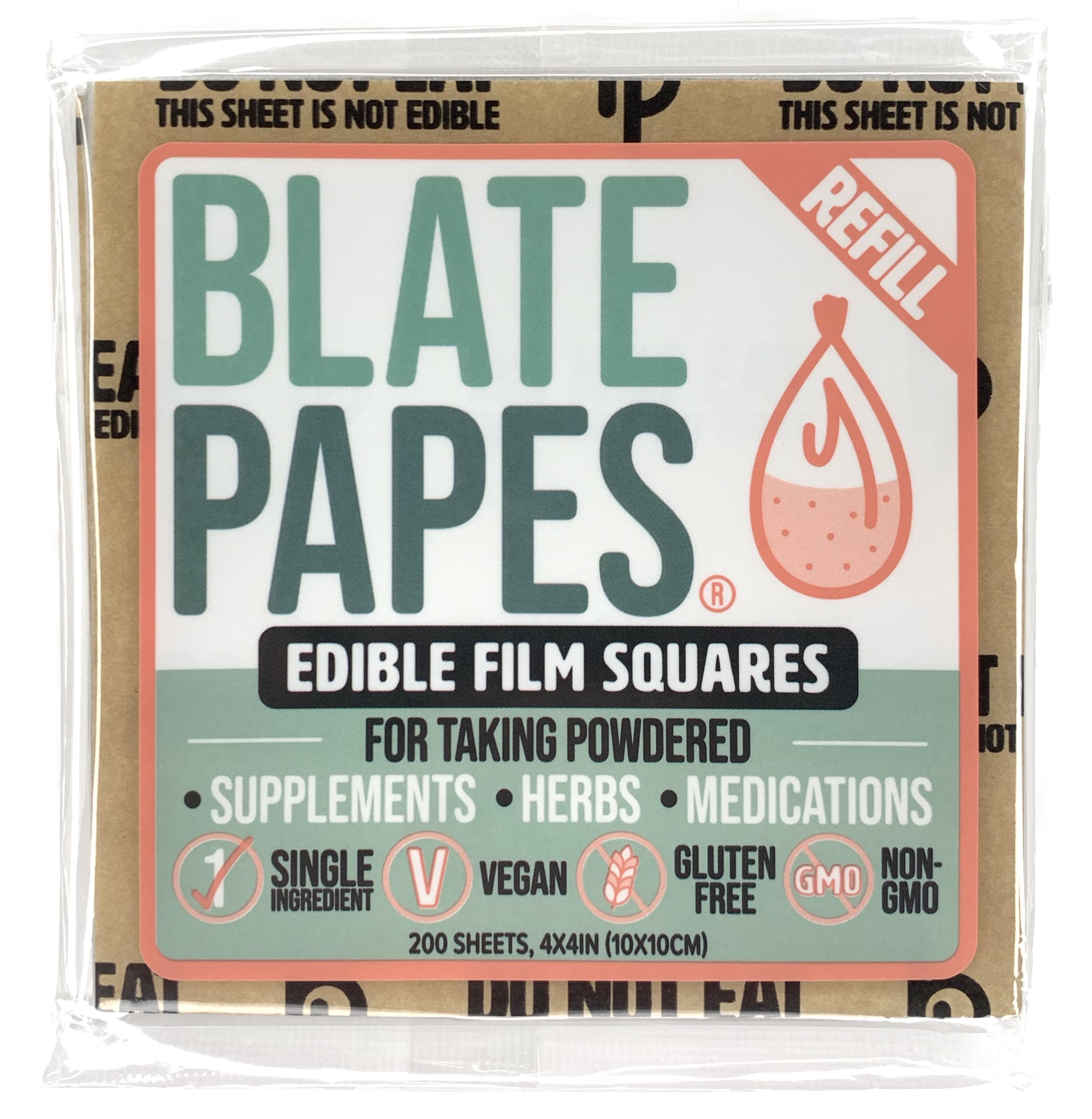 Edible Film Squares, 200 Count Refill