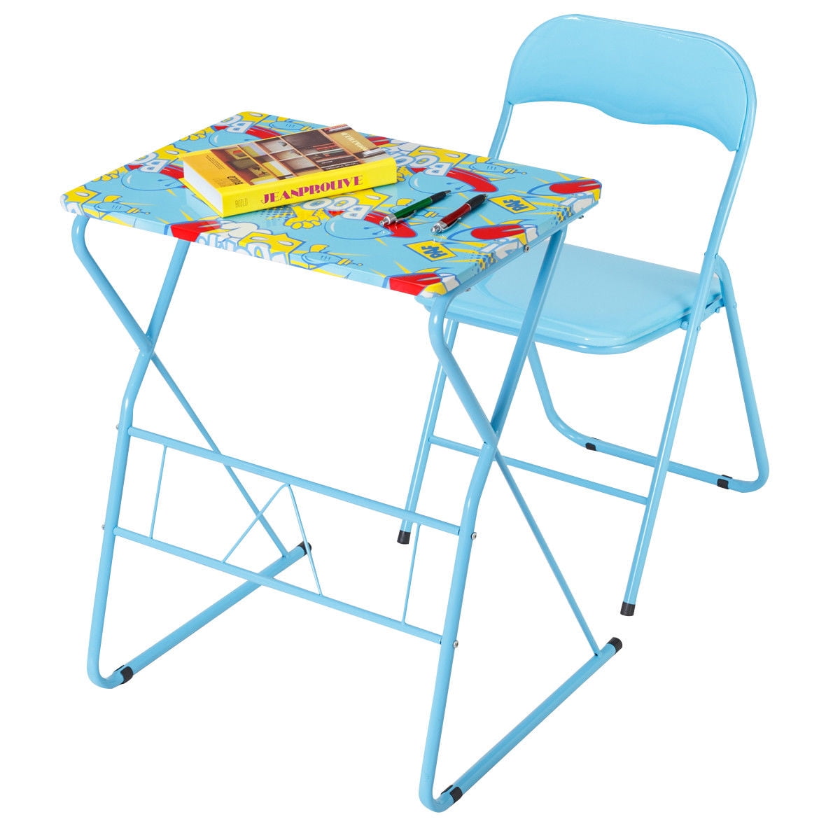 child size folding table chair set