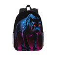 thumbnail image 1 of Lukts Futuristic Purple Panther Pattern 15 Inch Student Backpack, Waterproof Laptop Backpack with Adjustable Shoulder Straps, Lightweight Travel, Campus Backpack, Unisex, 1 of 6