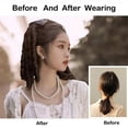 thumbnail image 4 of Fuffly Princess Curly Ponytail Extension Hair Comb Ponytail Hairpiece with Bow Synthetic Fiber Hair Ponytail Wigs, 4 of 6