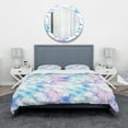 thumbnail image 2 of Designart 'Sky Blue Triangle Texture with Grunge Effect' Modern & Contemporary Bedding Set - Duvet Cover & Shams, 2 of 4