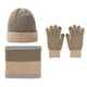 thumbnail image 1 of Gorro de invierno, bufanda, guantes con pantalla táctil, conjunto para hombres y mujeres, 1 of 5