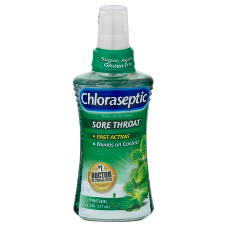 Chloraseptic Sore Throat Spray, Menthol, 6 FL OZ, 3