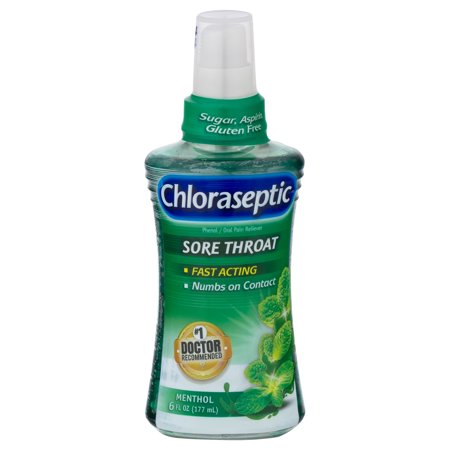 Chloraseptic Sore Throat Spray, Menthol, 6 FL OZ, 3 (Best Sore Throat Spray)