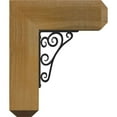 thumbnail image 3 of 4"W x 13 1/2"D x 16"H Tristan Craftsman Ironcrest Rough Sawn Bracket, Western Red Cedar (2"W x 5 1/2"D x 8"H Iron Bracket), 3 of 5