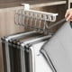 thumbnail image 5 of Organizador de armario extraíble para pantalones que ahorra espacio, con montaje adhesivo, sin necesidad de taladrar, para un almacenamiento en el armario y fácil acceso. Aestivo | Blanco |, 5 of 7