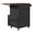 Black, variant on 39.3" Farmhouse Kitchen Island with Drop Leaf, Kitchen Storage Island with Open Side Rack, One Drawer, Towel Rack, Rolling Kitchen Cart with Lockable Wheels for Lawn Garden, White