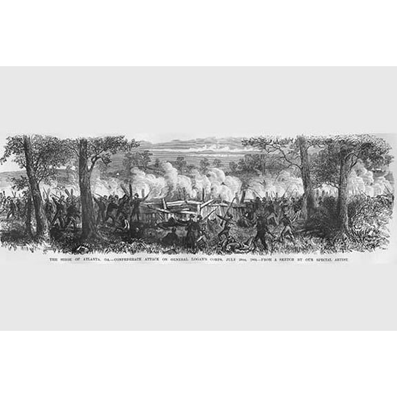 Siege of Atlanta-Fine Art Canvas Print (20" x 30")