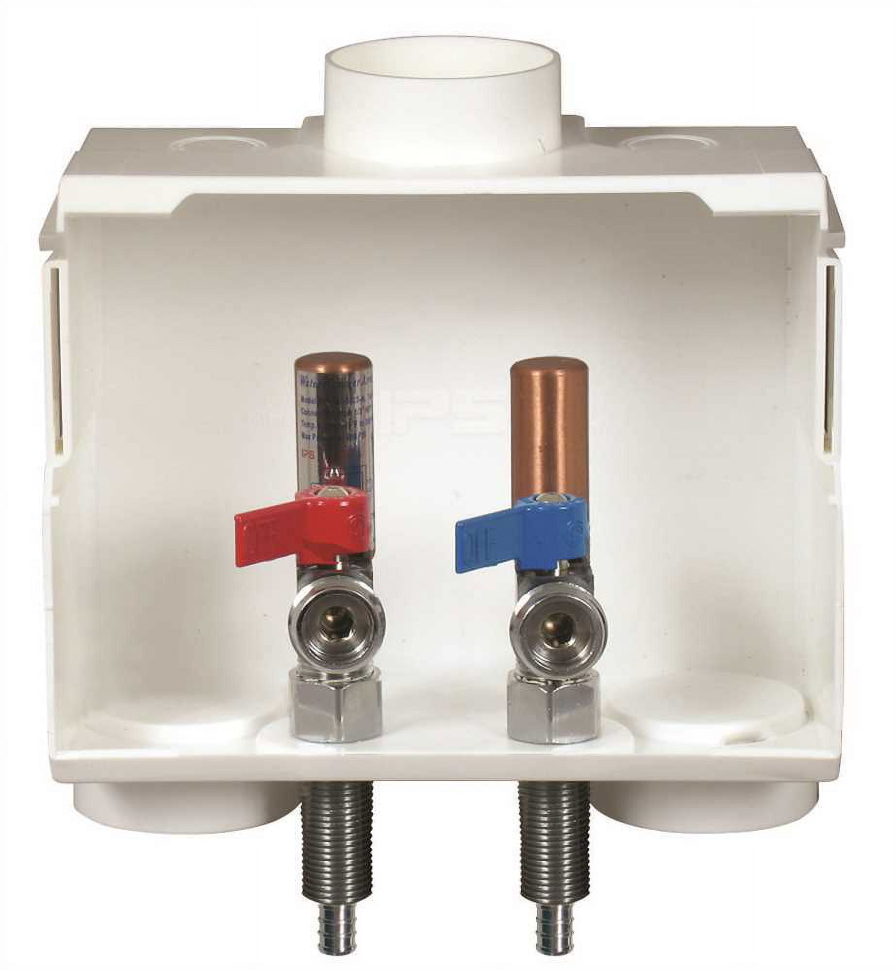 Water-Tite 85714 DU-All 1/2 in. PEX Dual-Drain Washing Machine Outlet Box with Hammer Arrestors