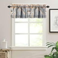 thumbnail image 3 of Rustic Country Valance Curtain Wooden Barn Doors Farm Farmhouse Rod Pocket Valance Window Treatments 1 Panel Short Curtains for Kitchen Bathroom Bedroom 54 x 18 in, 3 of 6