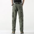 thumbnail image 6 of Icvfdpl Cargo Pants For Men Straight Leg Outdoor With Multiple Pockets Loose Work Casual Trousers Leisure Man Clothing Green 31, 6 of 6