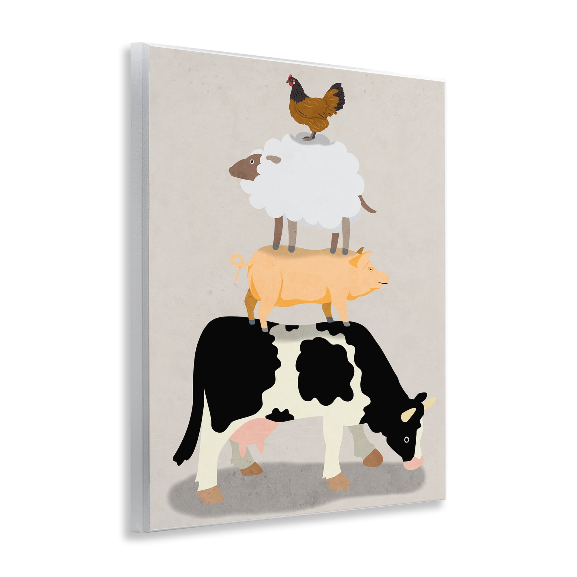 Stupell Industries Farm Stack over Beige Wall Plaque Art, design by Marcus Prime