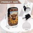 thumbnail image 6 of SEANATIVE Neoprene Eyewear Pouch Zipper Glasses Case Shockproof Anti-Scratch Eyeglasses Case Lightweight Women Men Sunglasses Holder Bag for Outdoor Office Travel, Aztec Highland Cow Sunflower, 6 of 7