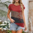 thumbnail image 2 of NAMTYQX Blouses for Women Dressy Casual Round Neck Womens Fall Tops Graphic Tops for Women Trendy Wine Size XL, 2 of 5