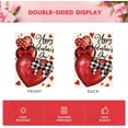 thumbnail image 6 of Moderong Happy Valentines Day Garden Flag 12x18 Inch Double Sided Outside, Love Hearts Rustic Anniversary Yard Outdoor Flag, 6 of 7