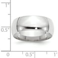 thumbnail image 3 of 10K White Gold 10Kw 8mm Ltw Comfort Fit Band Size 6 Made In United States 1wcfl080-6, 3 of 5