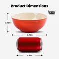 thumbnail image 2 of Ceramic Bowls Set of 6, 29oz Deep Bowls for Kitchen, Dishwasher & Microwave Safe for Salad, Pasta, Rice, Oatmeal, Fruit, Rice, Orange, 2 of 9
