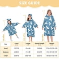 thumbnail image 3 of Dailycode Wearable Blanket Hoodie Oversized Sherpa Flannel Blankets with Pocket for 3-14 Year Old Pigeon Silhouette, 3 of 7