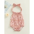thumbnail image 2 of Bagilaanoe Newborn Baby Girl Rompers Sleeveless Print Backless Bodysuits 3M 6M 12M 18M Infant Casual One Piece Short Jumpsuit, 2 of 8