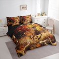 thumbnail image 3 of jejeloiu Cute Animal Deer 7pcs Bedding Comforter Set,Hello Fall Queen Bedding Sets For Boys Kids Reversible, 3 of 8