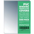 thumbnail image 1 of HOUYEE Paquete de 200 cubiertas de presentación de encuadernación de PVC de 5 mil, cubiertas transparentes para informes, tamaño carta de 8,5 x 11 pulgadas, 1 of 1