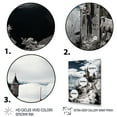 thumbnail image 3 of Designart "Germany Beautiful horizon Black And White" Cityscapes Floater Framed Wall Art Print, 3 of 7