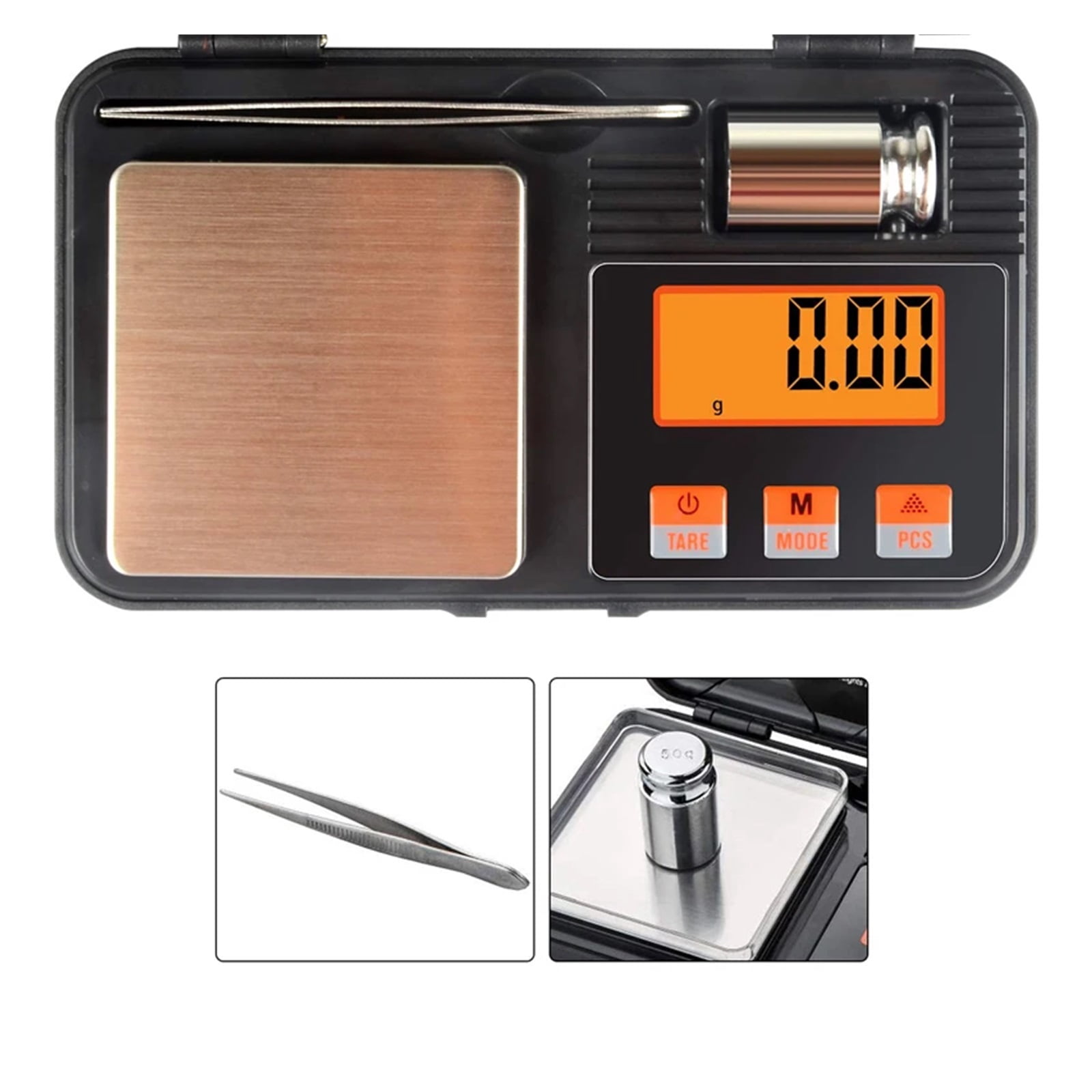 Electronic Digital Scale 200g 0.01g / 50g 0.001g Mini Scale, Precision Professional Pocket Scale Milligram Calibration Weights ,High Precision