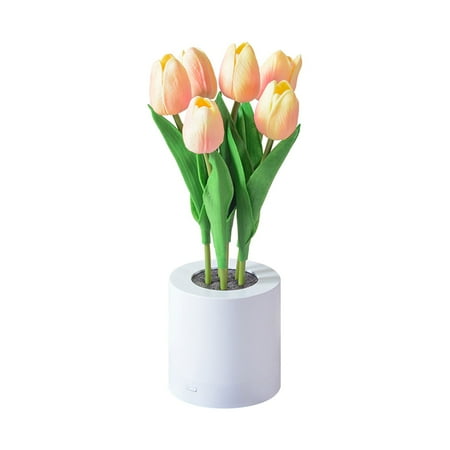 

BINGLI Flower Table Lamp Desk LED Night Light for Home Living Room Decor Artificial Flower with Vase Table Centerpieces for Birthday Holiday Party Wedding Room Decoration