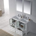thumbnail image 6 of Blossom 48" Double Sink Vanity | Glossy White | Solid Wood | Ceramic Top | Freestanding Bathroom Cabinet, 6 of 7