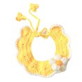 thumbnail image 2 of Reheyre Puff Flowers Shape Cat Collar - Decorative Accessories - Handmade Knitted - Pet Cats Dogs Bib Collar - for Holiday, 2 of 8