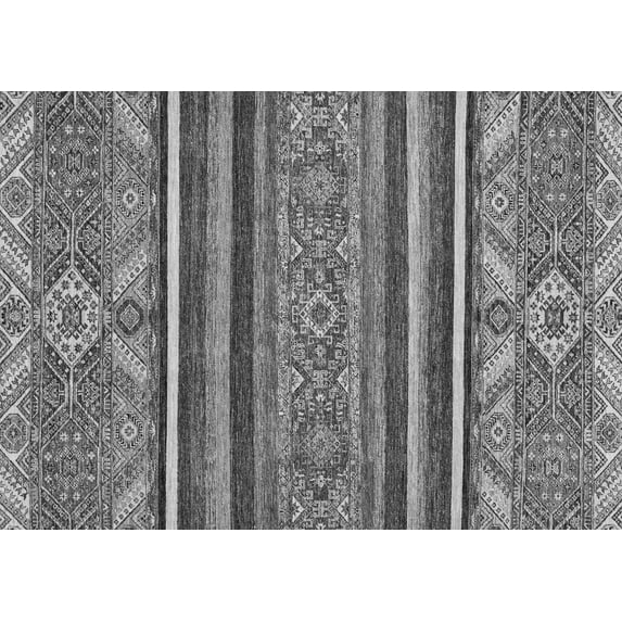 Ahgly Company Indoor Rectangle Abstract Gray Modern Area Rugs, 7' x 10'