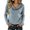 Blue #65, variant on Lightweight Cowl Neck Knit Shirt for Women Long Sleeve Fall Pullover Tunic Soft Cozy Relaxed Casual Everyday Blouse White S