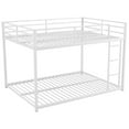 thumbnail image 6 of Euroco Metal Full Size Bunk Bed Low Profile Bunk with Ladder for Kids Teens, Space-Saving Steel for Limited Room, White, 6 of 11
