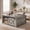 Grey, variant on 31.5" Square Lift Top Wood Coffee Table with Sliding Doors, Farmhouse Center Table with Large Hidden Storage Cabinet & Shelves, Tea Table for Living Room, Home Office, Blue
