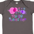 thumbnail image 4 of Inktastic My Gigi Loves Me Cute Elephants Boys or Girls Baby Bodysuit, 4 of 5