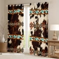 thumbnail image 2 of Castle Fairy Farmhouse Animal Cow Print Blackout Curtains Set of 2 (52x84 Each) for Boys Girls Teens,Abstract Aztec Window Curtains,Southwestern Style Curtains and Drapes,Microfiber Bedroom Decor, 2 of 6