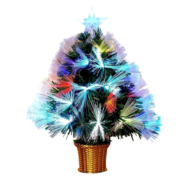 Small Christmas Tree With LED Lights 17.7 in USB Powered Artificial Christmas Tree For Indoor Outdoor Home Office Party Decorations