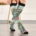 thumbnail image 5 of FORMRS Womens Knee High Socks Casual Long Thick Travel Daily Wear, 1 Pair, Window Plants, 5 of 6
