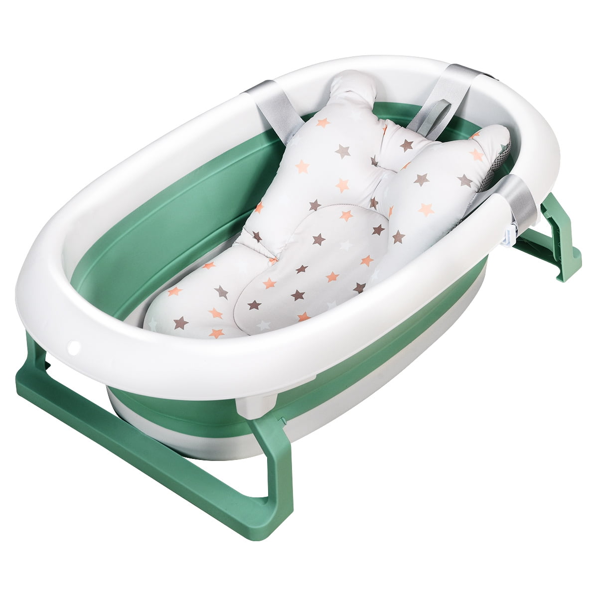 Costway Folding Baby Bathtub Newborn Toddler Collapsible ...