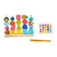 thumbnail image 3 of Juguete de secuenciación de cuentas de madera para aprendizaje preescolar y actividades de clasificación de colores. Fruta, 3 of 9