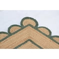 thumbnail image 3 of KULDEEP HANDICRAFTS Natural Scalloped Jute Area Rug Bohemian Scallop Boho Decor Area Handwoven Custom Rugs Decorative Rug Reversible Braided Rugs (BD6-4x12-GRN), 3 of 6